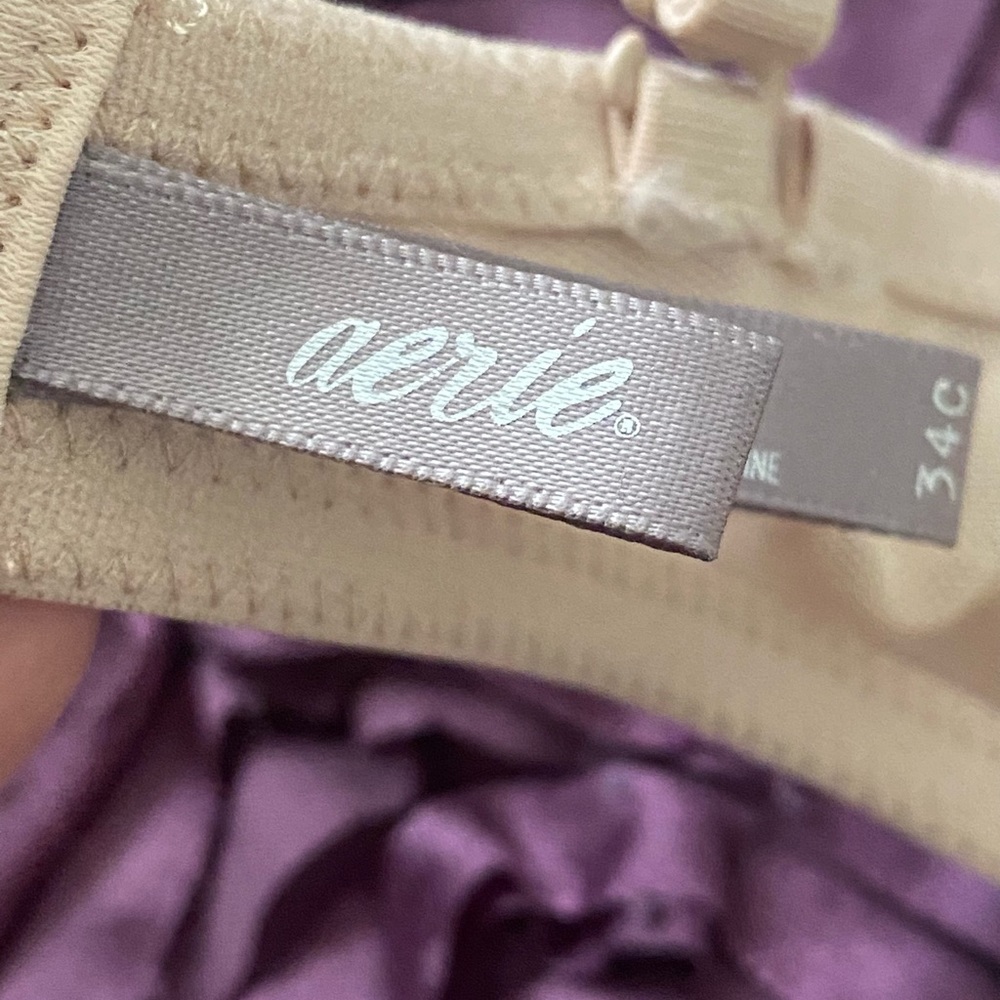 Aerie limited edition rhinestone push up bra beige nude 34C - Picture 10 of 16